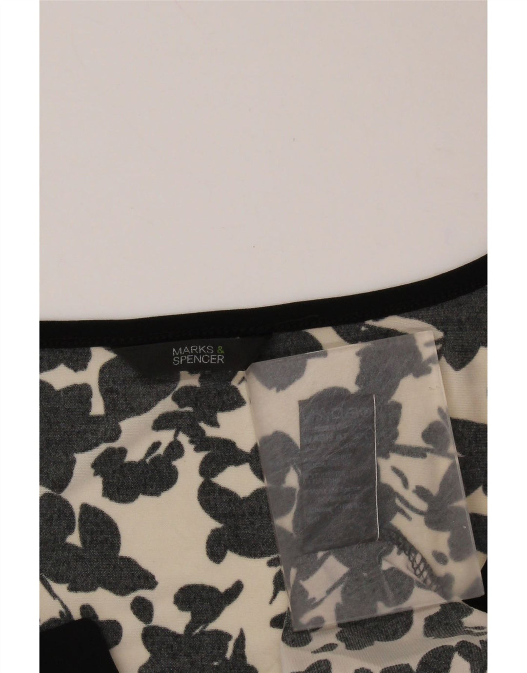 MARKS & SPENCER Γυναικεία Μπλούζα Τοπ UK 16 Large Black Floral Polyester