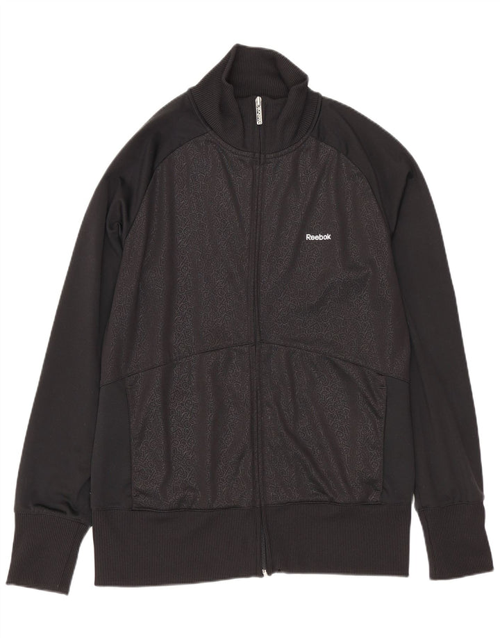 Γυναικεία φόρμα γραφικών Reebok Top Jacket UK 14 Large Black