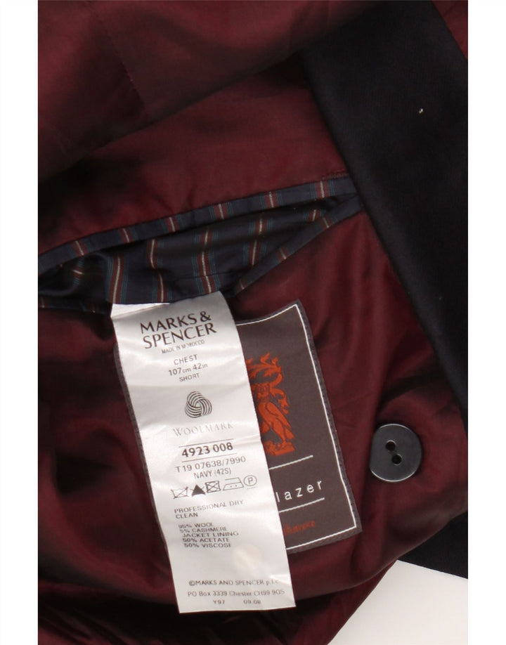 Marks & Spencer Ανδρικό Μπλέιζερ Διπλό Μπουφάν UK 42 Large Navy Blue