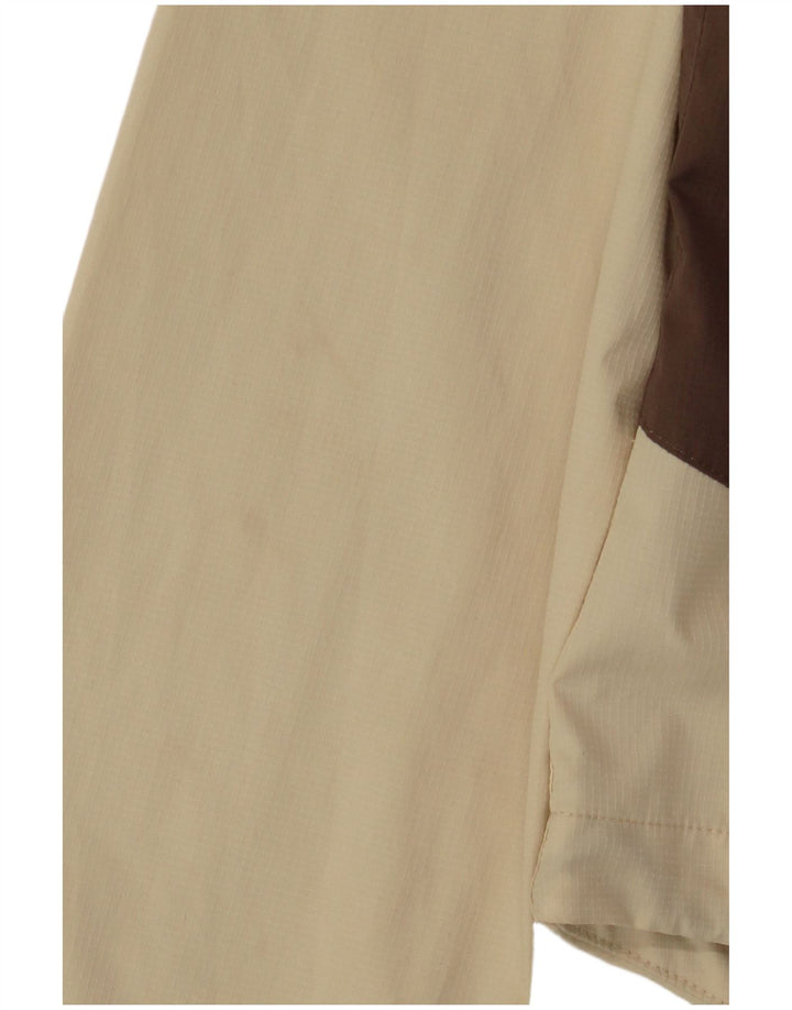 JACK WOLFSKIN Γυναικείο μπουφάν βροχής μεγάλου μεγέθους UK 10 Small Beige Colourblock