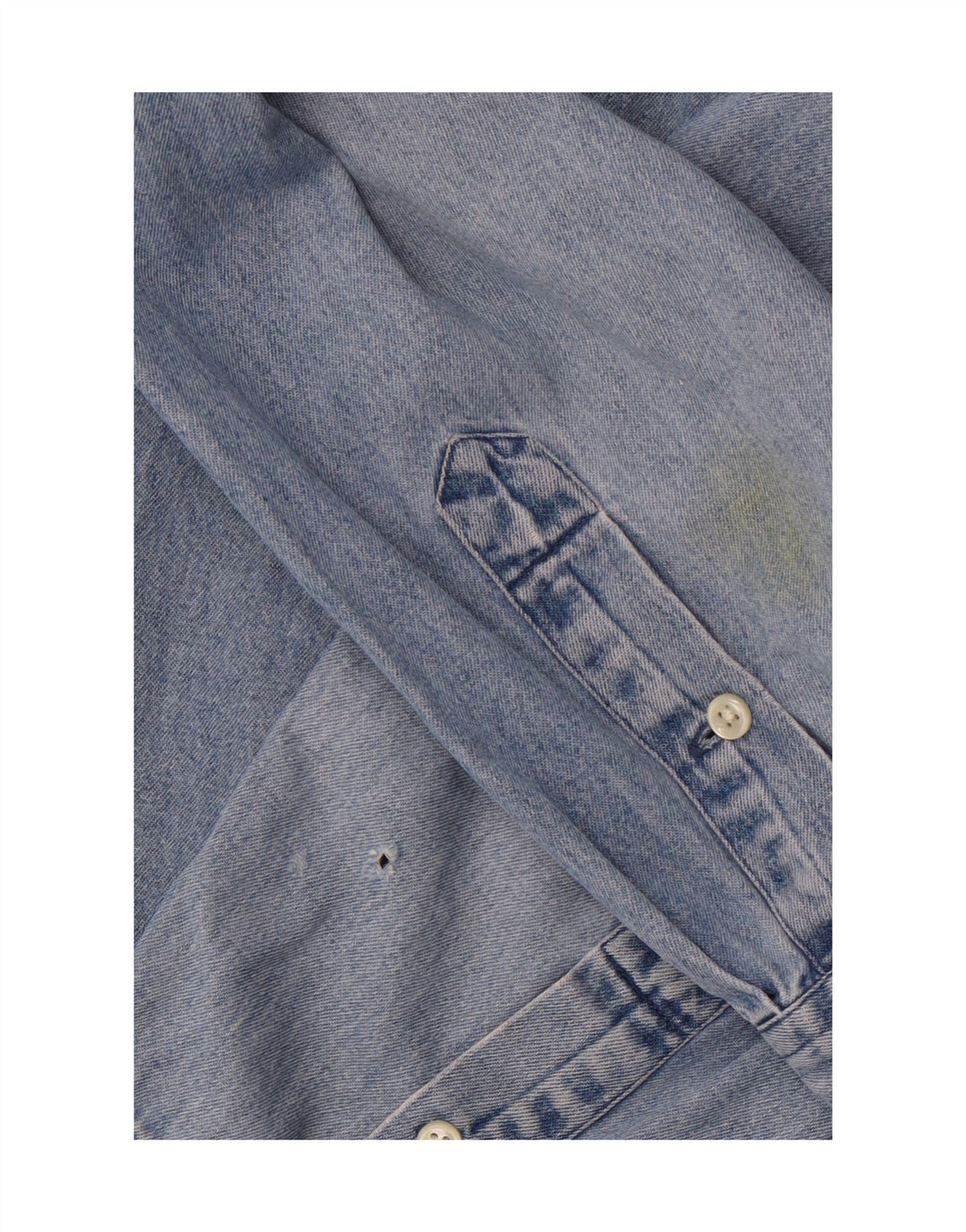 RALPH LAUREN Ανδρικό τζιν πουκάμισο μεγάλου μεγέθους 2XL μπλε βαμβακερό