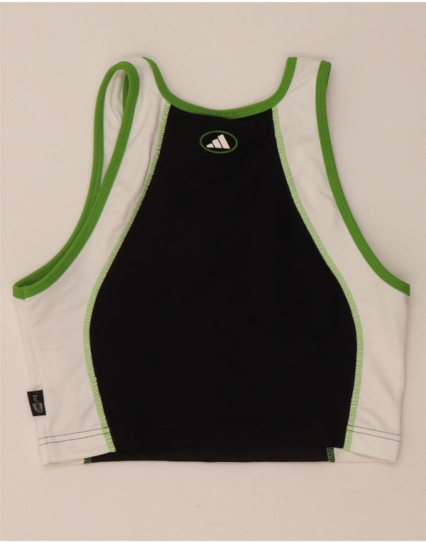 Γυναικείο αθλητικό σουτιέν ADIDAS Climalite Top UK 16 Large Black Colourblock