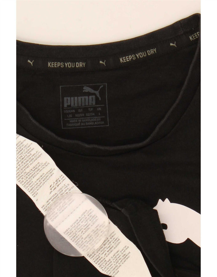 Ανδρικό γραφικό γιλέκο Puma μεγάλο μαύρο βαμβακερό