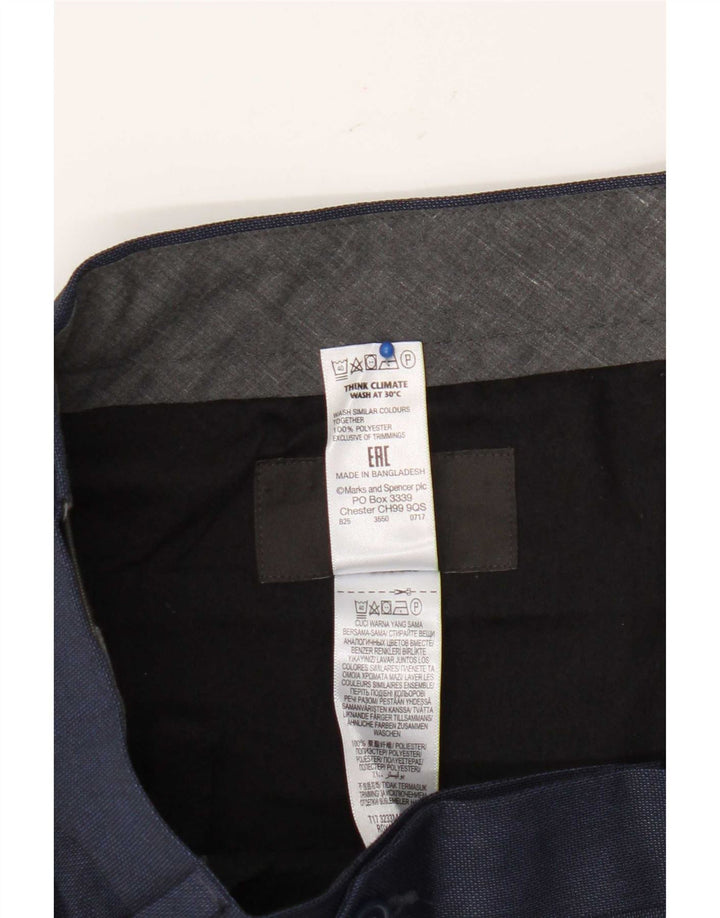 Marks & Spencer Ανδρικό ίσιο κανονικό παντελόνι W36 L31 Navy Blue