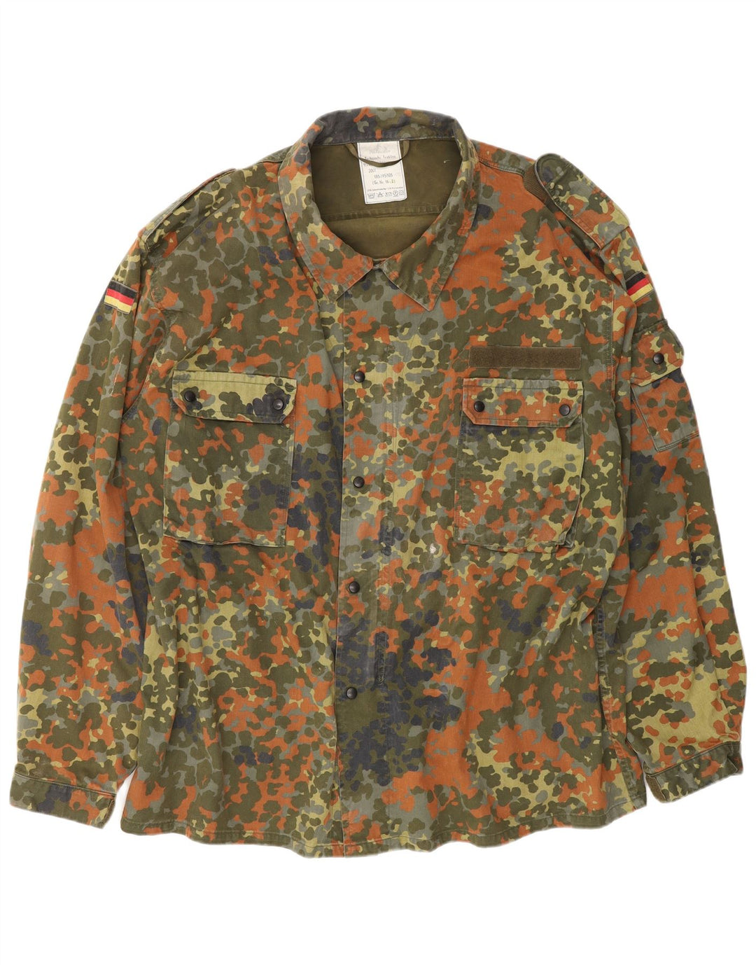 Vintage Ανδρικό Στρατιωτικό Μπουφάν UK 44 2XL Χακί Καμουφλάζ Βαμβακερό