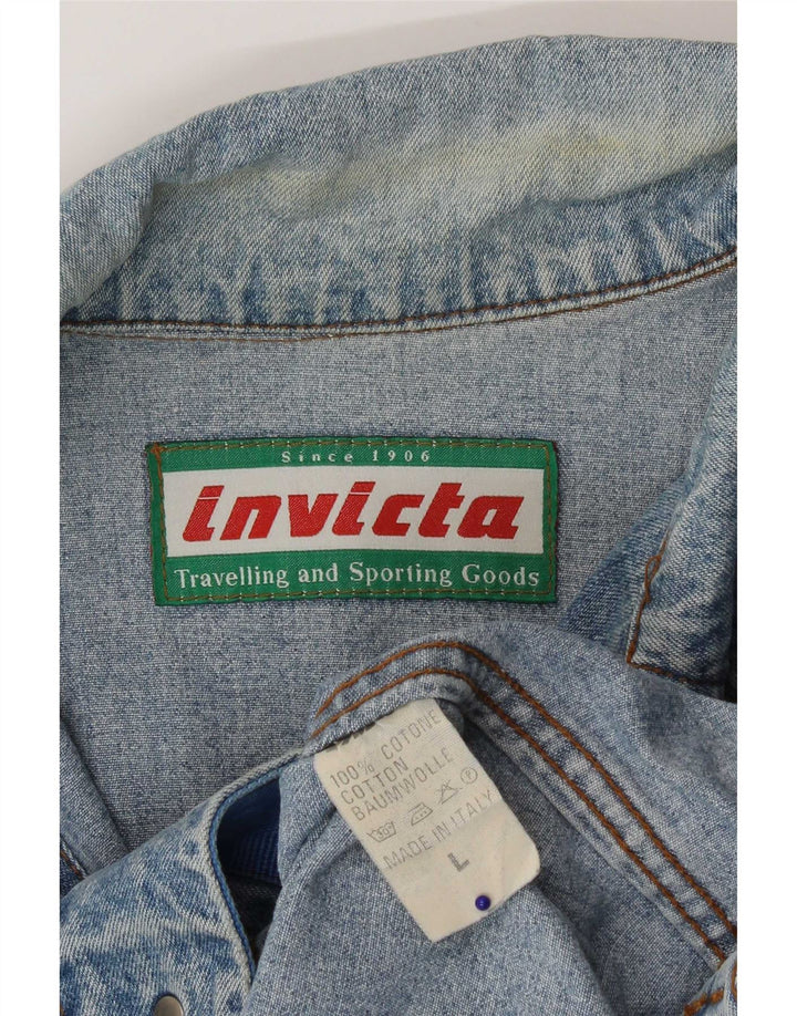 Invicta Ανδρικό Τζιν Μπουφάν UK 40 Μεγάλο Μπλε Βαμβακερό