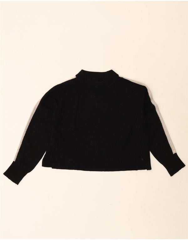JACK WILLS Γυναικείο πουλόβερ υπερμεγέθη Crew Neck Jumper UK 10 Small Black