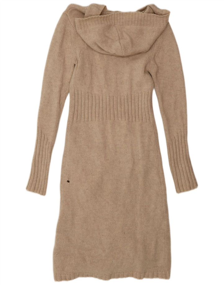 White Stuff Γυναικείο πουλόβερ με κουκούλα ζακέτα UK 12 μεσαία μπεζ