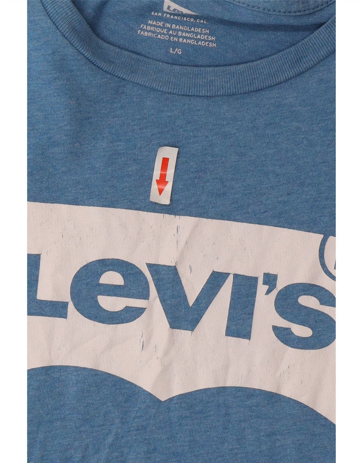 Ανδρικό γραφικό μπλουζάκι Levi's Top μεγάλο μπλε βαμβακερό