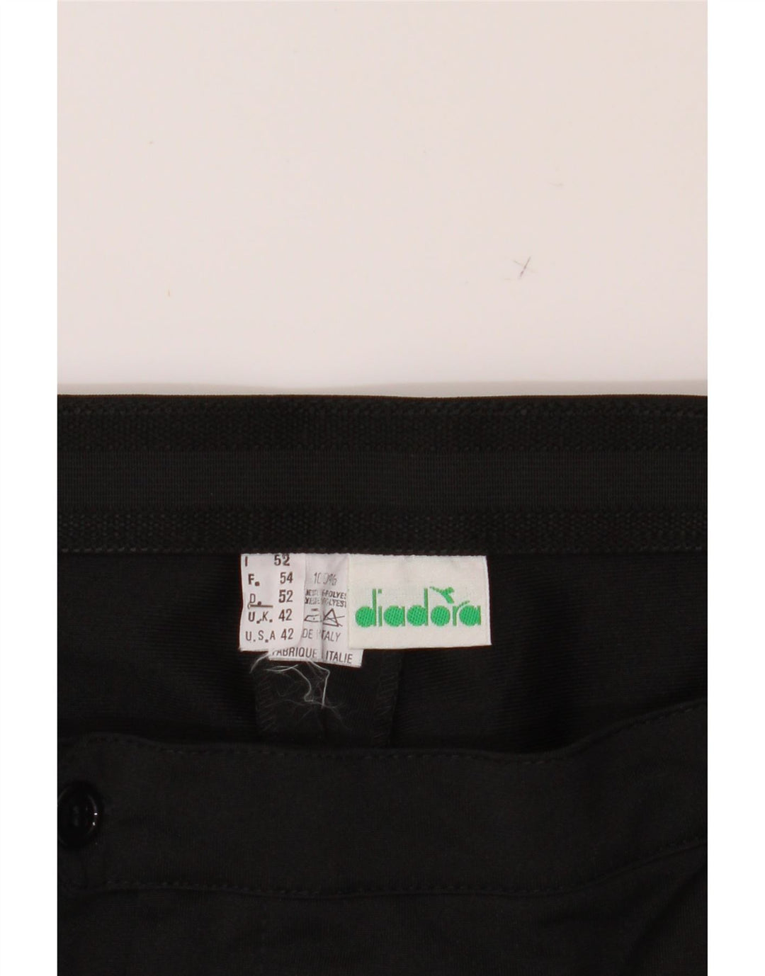 DIADORA Mens Chino Shorts UK 42 Large W34 Black Polyester Vintage Diadora and Second-Hand Diadora from Messina Hembry 
