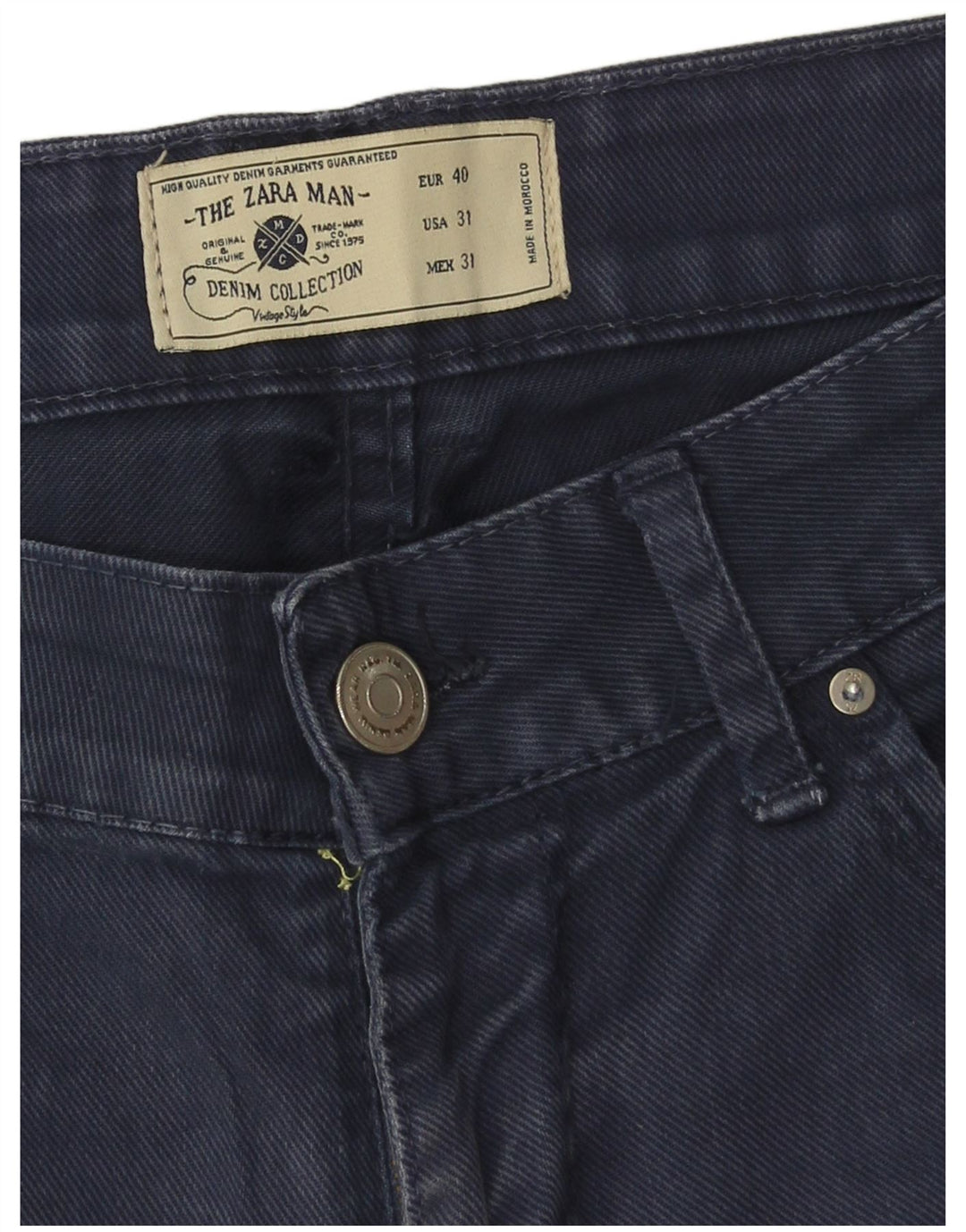 Zara Ανδρικό τζιν σορτς EU 40 Medium W31 Navy Blue