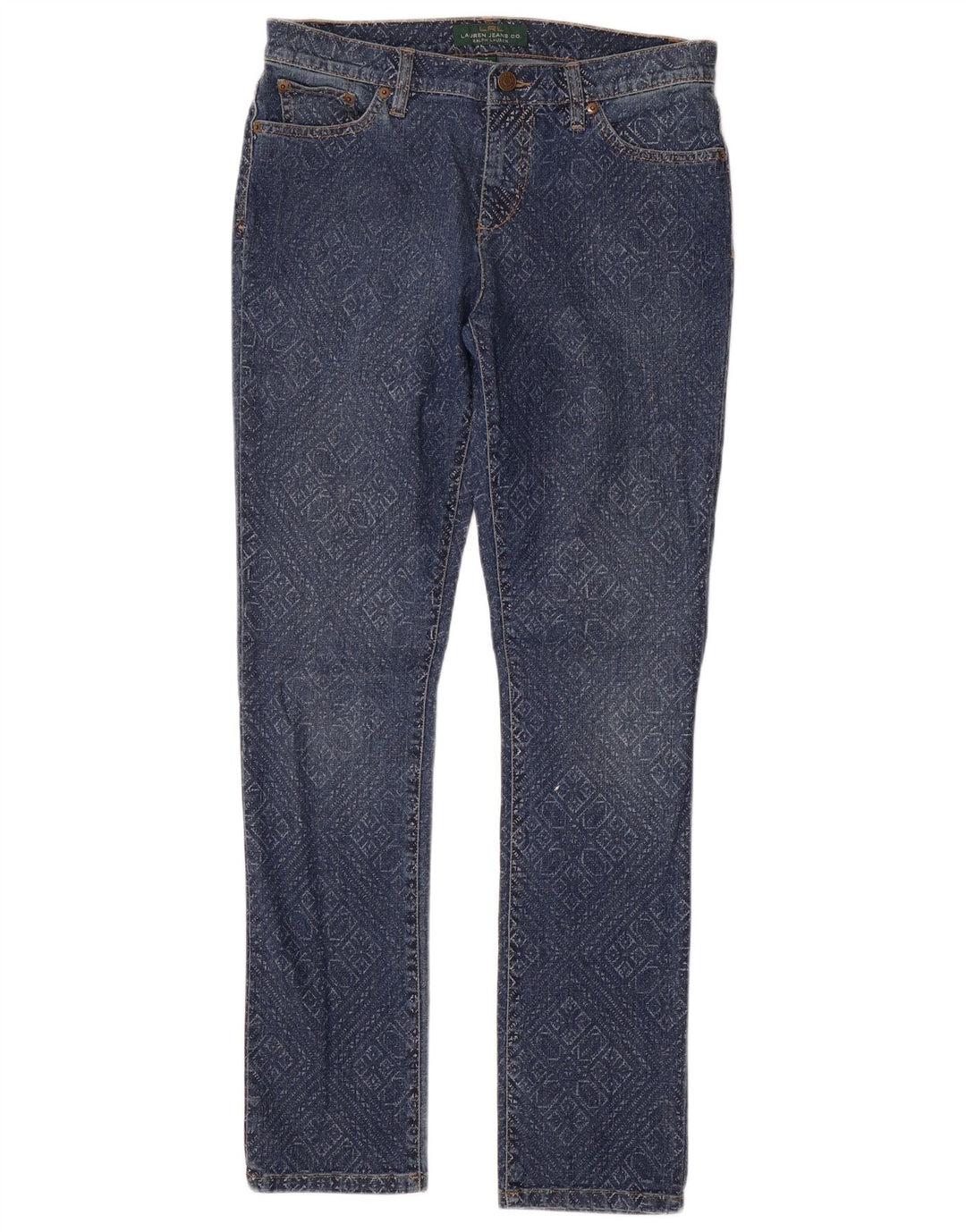 Ralph Lauren Γυναικείο λεπτό τζιν US 8 Medium W32 L31 Μπλε γεωμετρικό βαμβακερό
