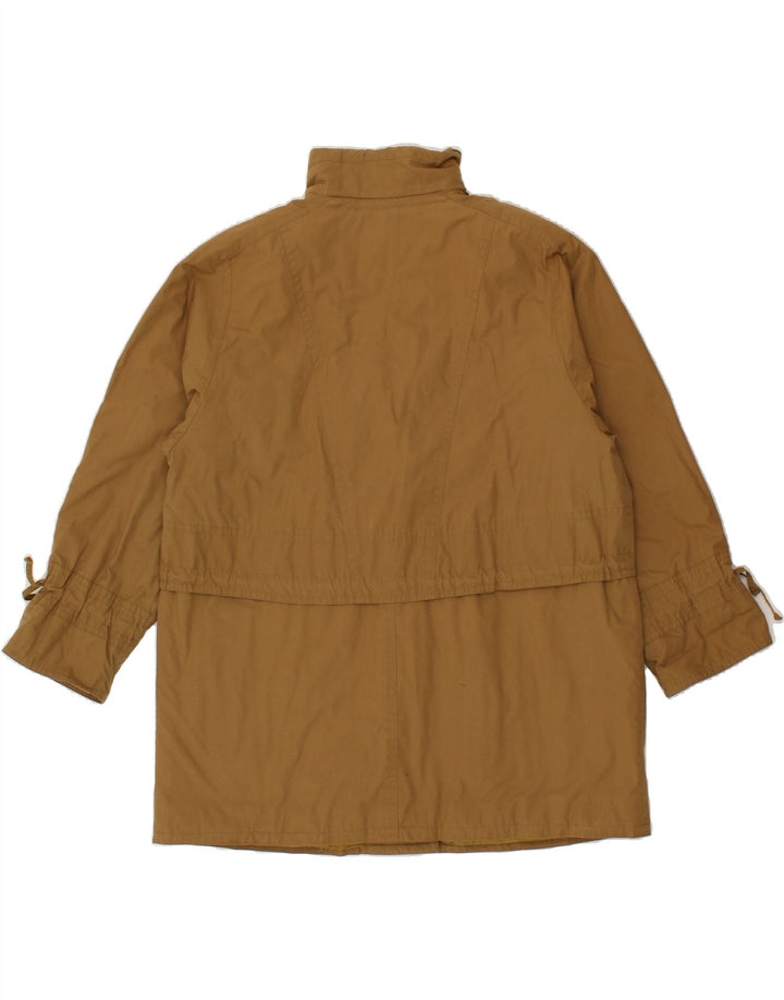 VINTAGE Womens Windbreaker Jacket EU 42 Large Brown Cotton Vintage Vintage and Second-Hand Vintage from Messina Hembry 