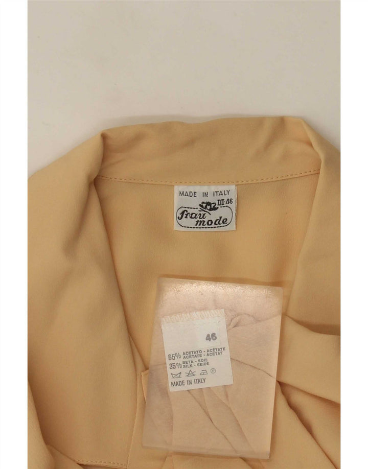 Vintage Γυναικείο Πουκάμισο Μπλούζα IT 46 Large Beige Acetate