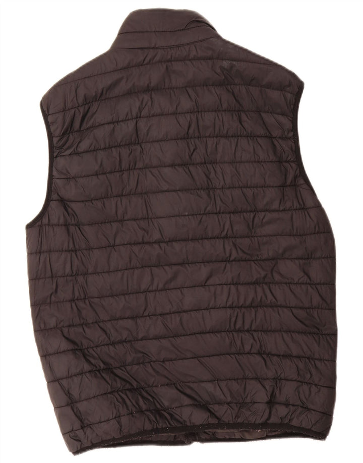 Zara Ανδρικό padded Gilet UK 36 Small Black Polyester
