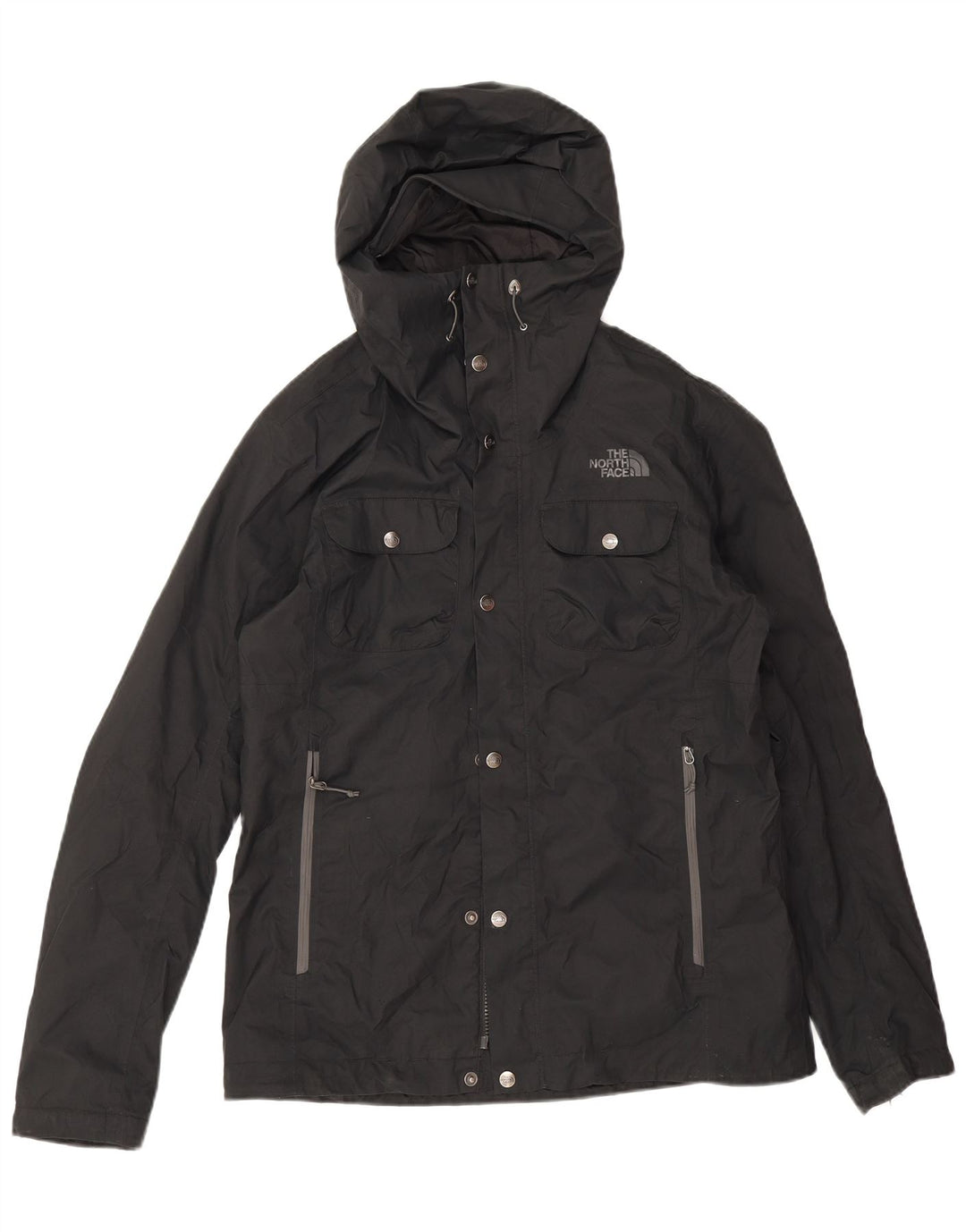Ανδρικό μπουφάν βροχής με κουκούλα North Face UK 38 Medium Black Polyester
