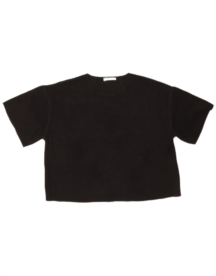 Zara Γυναικείο T-Shirt Top UK 14 Medium Black