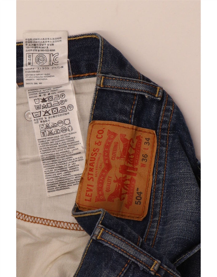 LEVI'S Ανδρικό τζιν 504 ίσιο W36 L34 Μπλε βαμβακερό