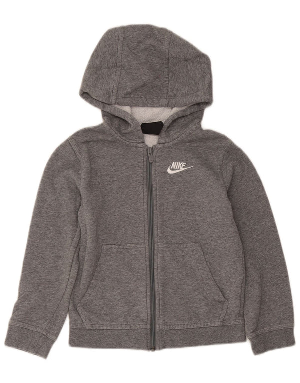 Πουλόβερ Nike Boys με φερμουάρ κουκούλα 6-7 ετών XS βαμβακερό γκρι