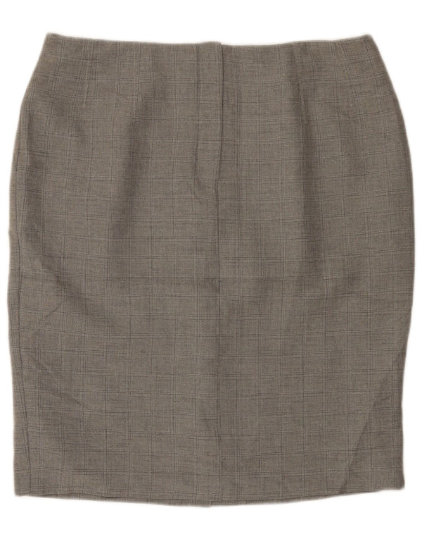 Marks & Spencer Womens Pencil Skirt UK 16 Large W36 Grey Polyester