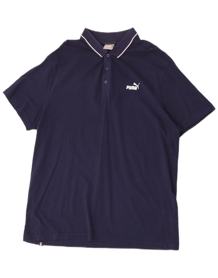 Ανδρικό πουκάμισο πόλο Puma 2XL Navy Blue βαμβακερό