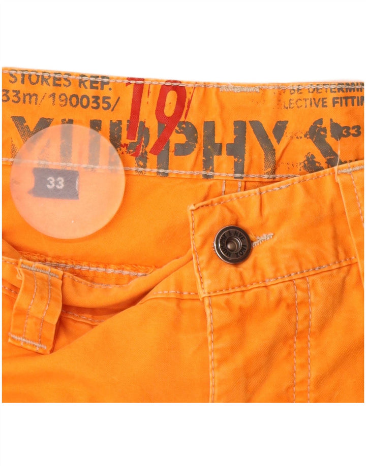 Murphy & Nye Mens Sailmakers Chino Shorts W33 Βαμβακερό μεσαίο πορτοκαλί