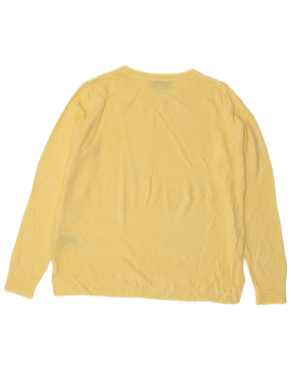 Γυναικείο πουλόβερ με λαιμόκοψη MARKS & SPENCER UK 12 Medium Yellow