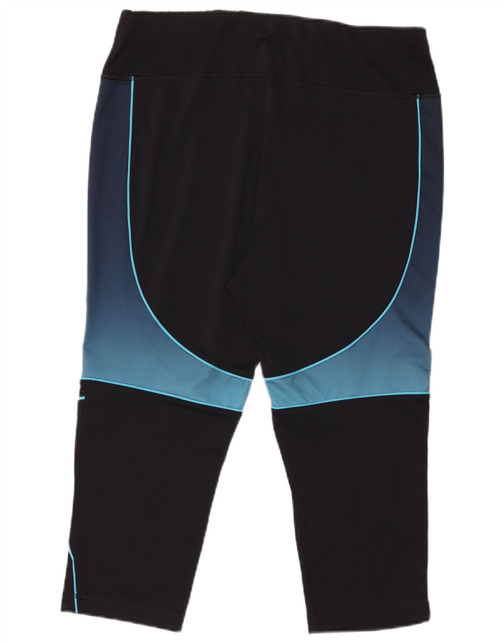Fila Γυναικεία Κάπρι Κολάν UK 18 XL Μαύρο Colourblock Πολυεστέρας