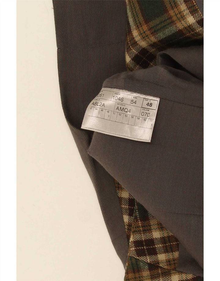Vintage Ανδρικό Γιλέκο IT 48 Μέτριο Πράσινο Check Virgin Wool