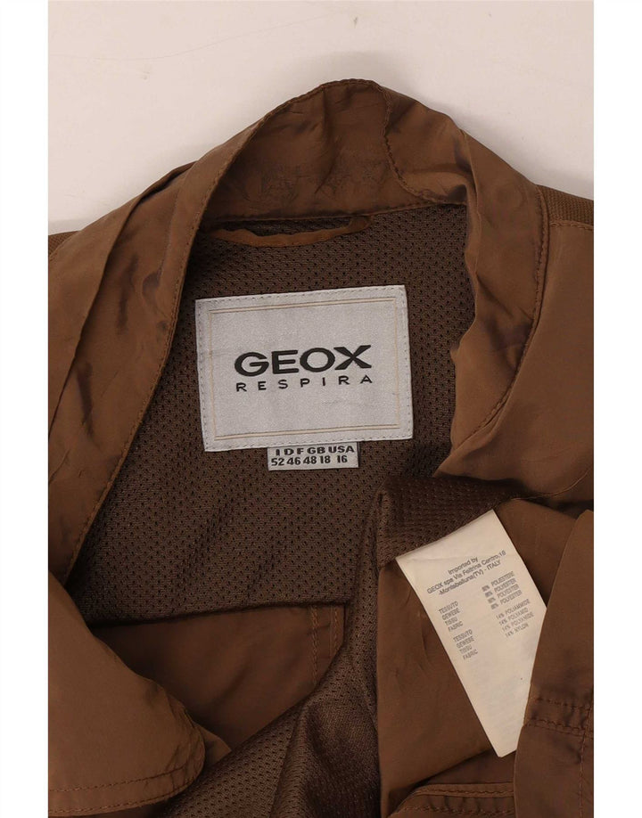 Geox Womens Respira Utility Jacket UK 18 XL καφέ πολυεστέρας