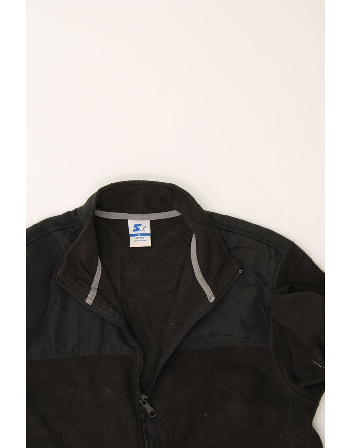 STARTER Mens Fleece Jacket UK 38/40 Medium Black Polyester Vintage Starter and Second-Hand Starter from Messina Hembry 