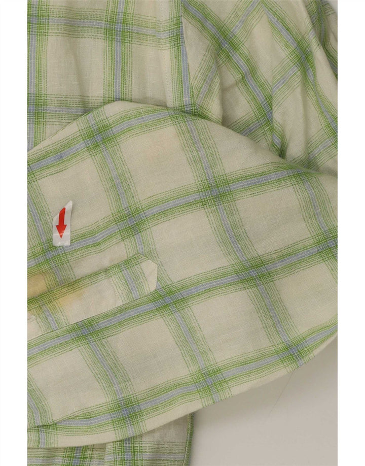 Ανδρικό πουκάμισο Massimo Dutti 44 XL Green Check Len
