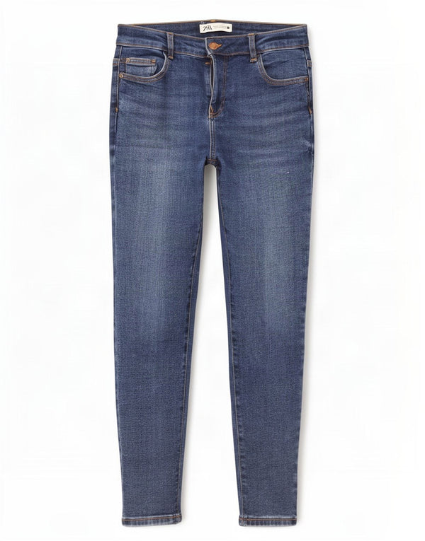 Zara Γυναικείο Skinny Jeans EU 40 Medium W30 L26 Blue Cotton