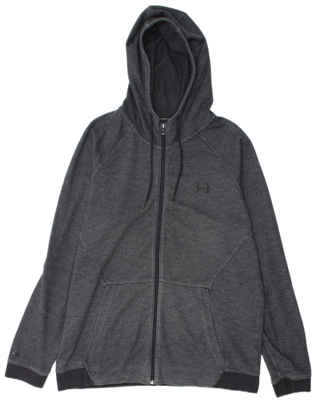 Ανδρικό πουλόβερ με κουκούλα με φερμουάρ UNDER Armour XL Γκρι βαμβακερό