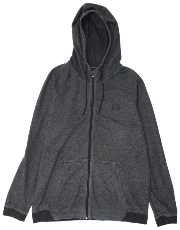 Ανδρικό πουλόβερ με κουκούλα με φερμουάρ UNDER Armour XL Γκρι βαμβακερό