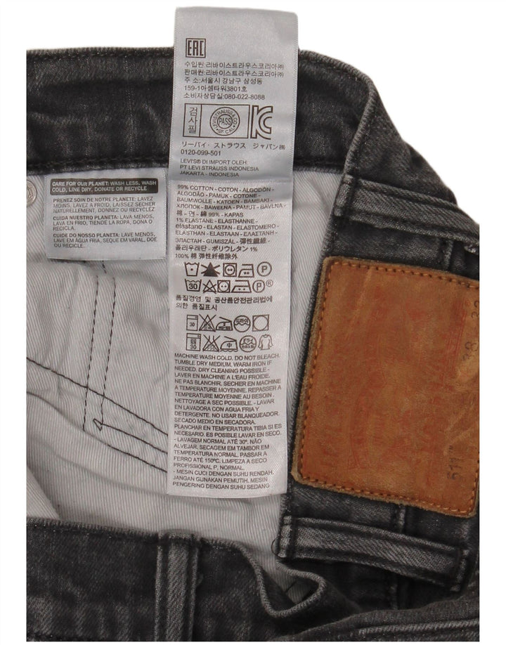 Levi's Mens 511 Slim Jeans W38 L32 Γκρι βαμβακερό