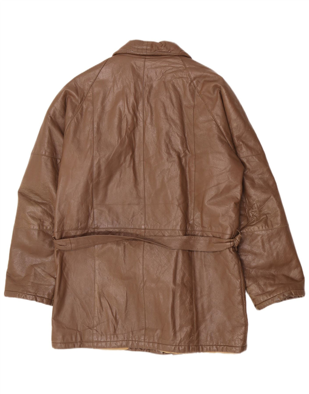 Vintage Ανδρικό Classic Fit Δερμάτινο Μπουφάν UK 40 Large Brown