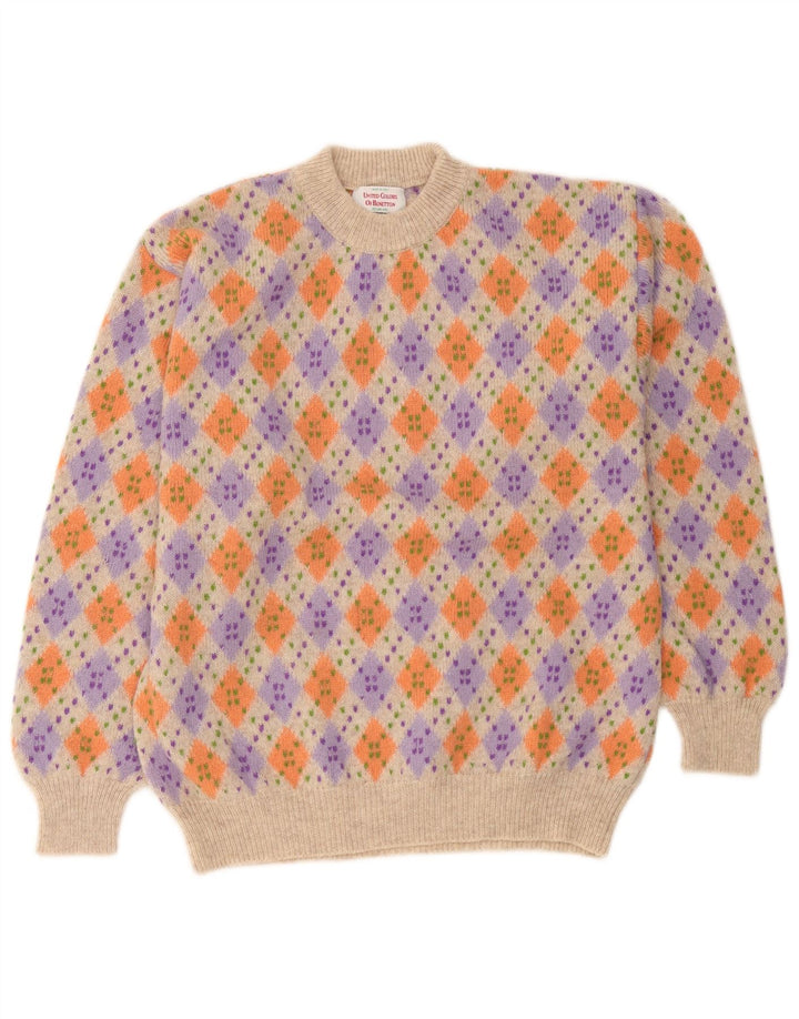 Ανδρικό πουλόβερ Benetton Crew Neck Jumper IT 48 Medium Πολύχρωμο