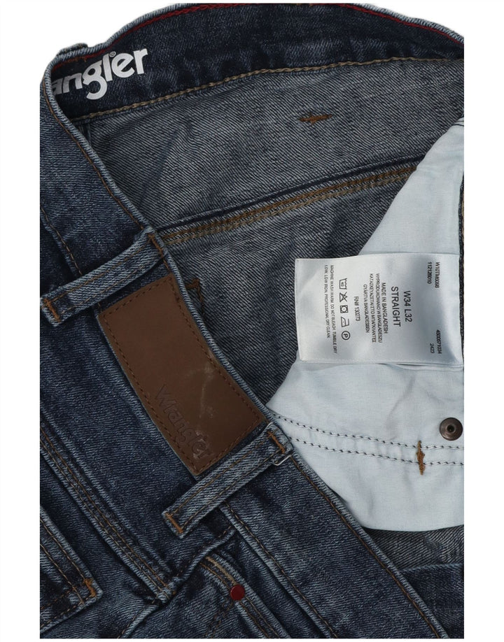 Ανδρικό τζιν Wrangler ίσιο W34 L32 Μπλε βαμβακερό