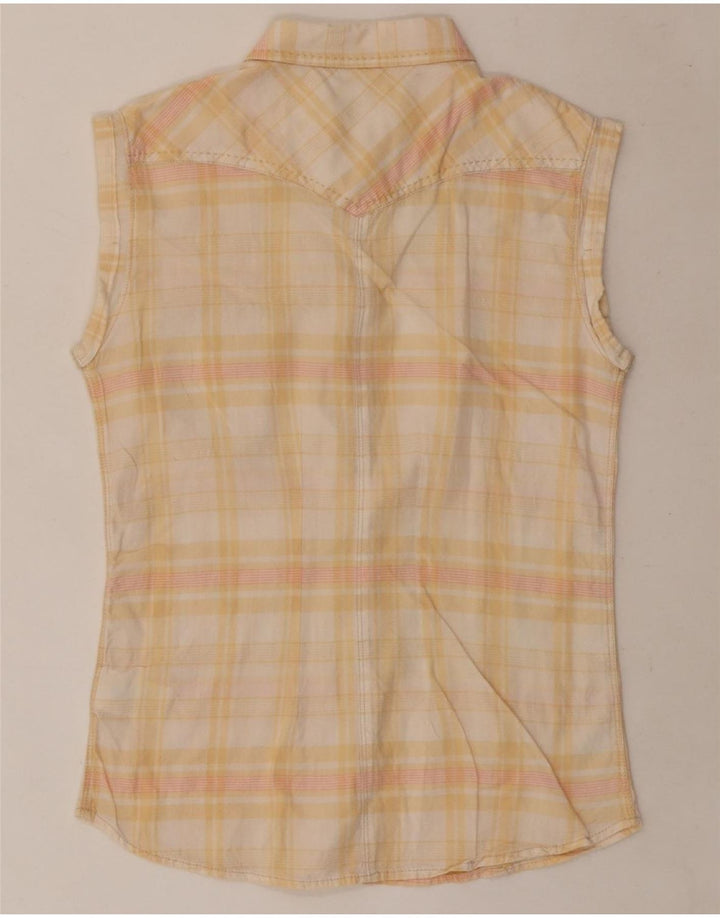 Γυναικείο αμάνικο πουκάμισο Wrangler UK 12 Medium Yellow Check