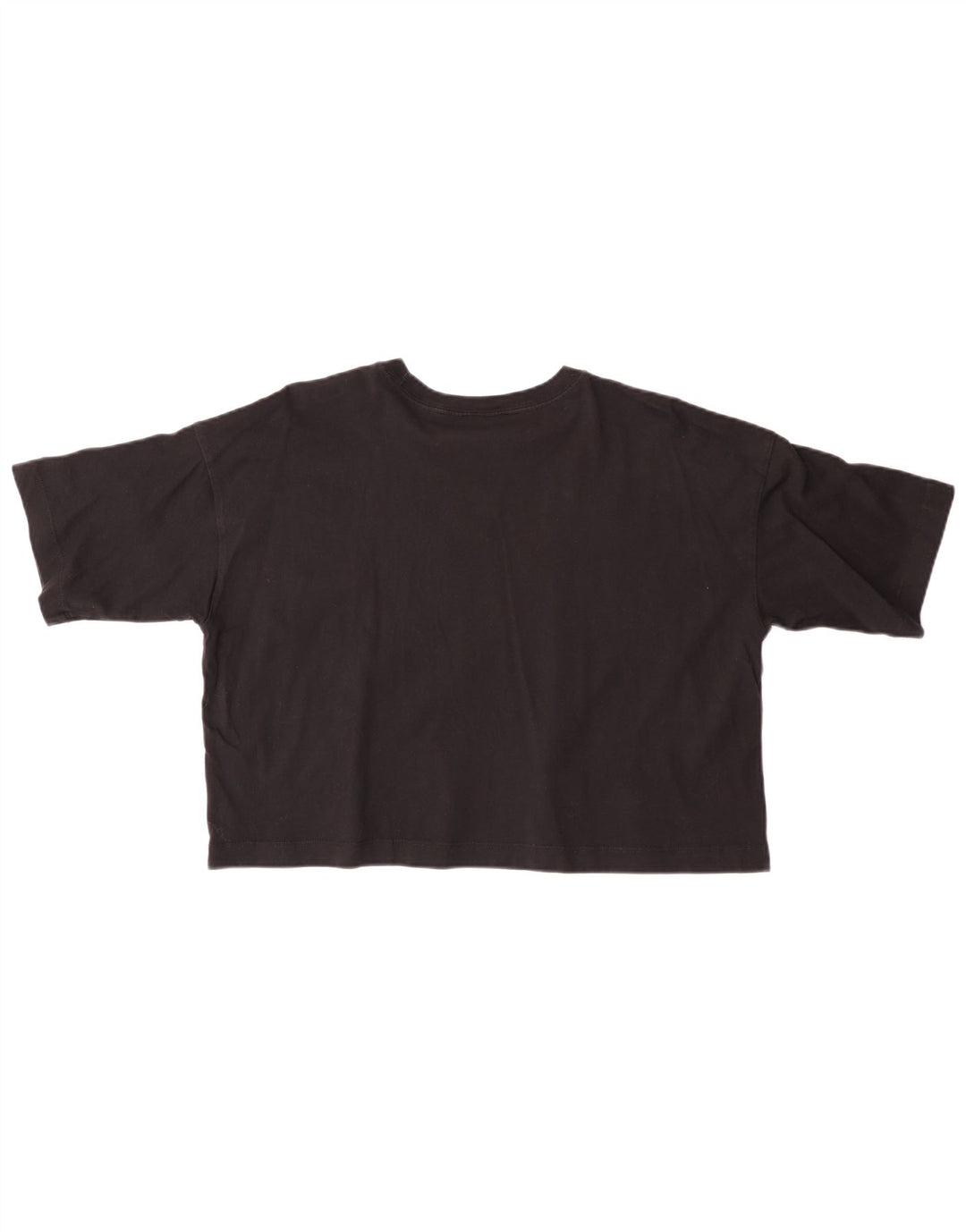 CHAMPION Γυναικείο Crop Graphic T-Shirt Top UK 14 Medium Black