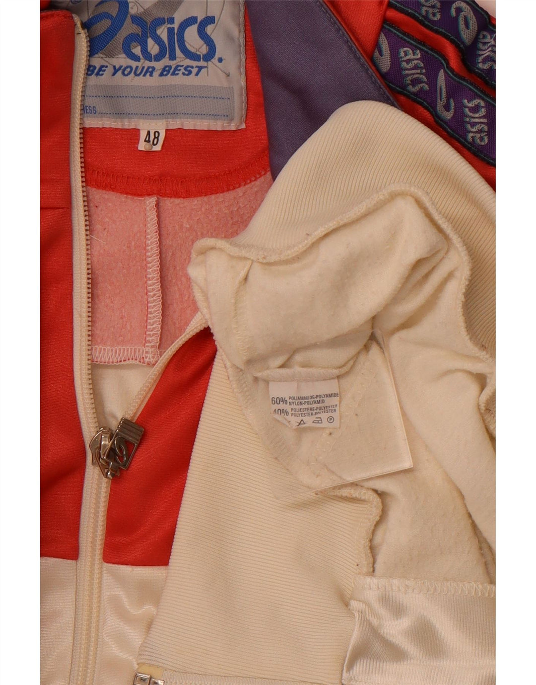 Ανδρική φόρμα γραφικών ASICS Top Jacket IT 48 Medium Off White Colourblock