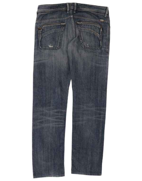 Diesel Ανδρικό Poiak Distressed Straight Jeans W33 L34 Μπλε βαμβακερό