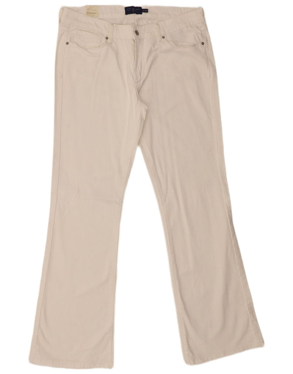 Γυναικείο Levi's Slight Curve Bootcut Jeans US 16 2XL W36 L33 Λευκό βαμβακερό