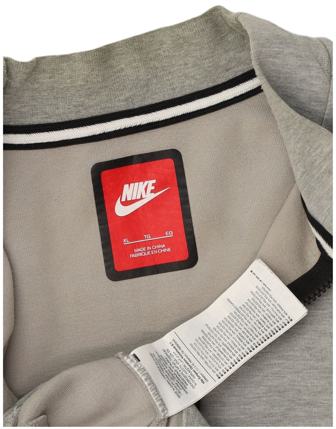 Ανδρική αθλητική φόρμα Nike Μπουφάν με μεγάλο γκρι βαμβάκι