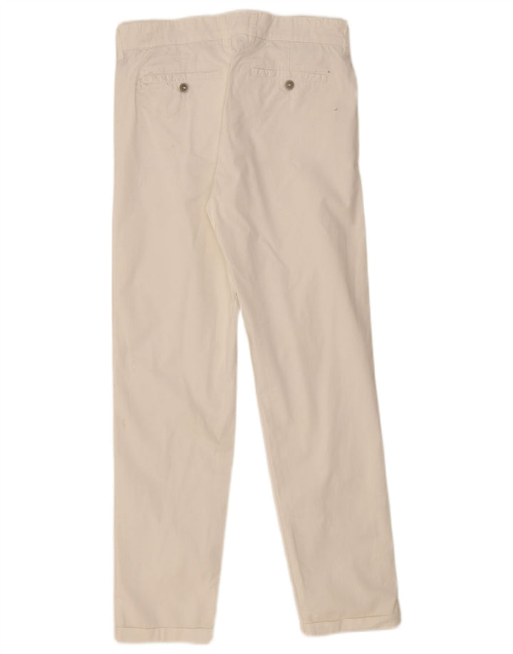 Γυναικείο ίσιο παντελόνι Chino Fay W29 L29 Λευκό βαμβακερό