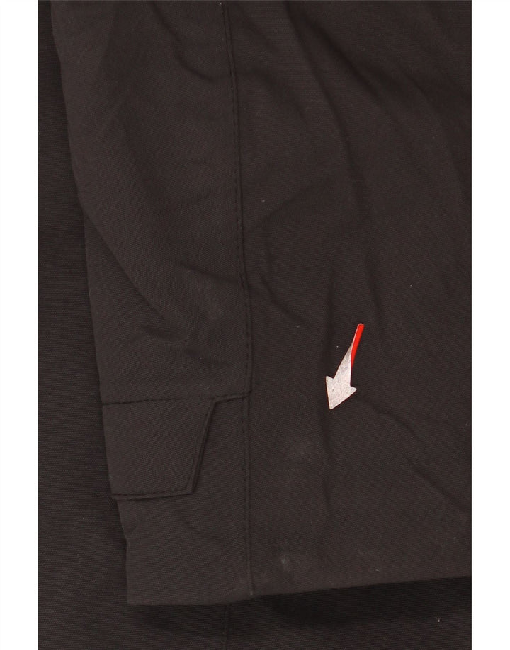 HELLY HANSEN Womens Hooded Windbreaker Coat UK 14 Medium Black Polyamide