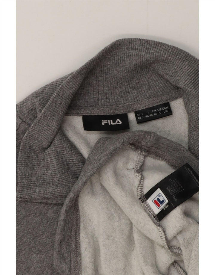 Fila Γυναικεία αθλητική φόρμα Top Jacket UK 14 Large Grey Flecked Cotton