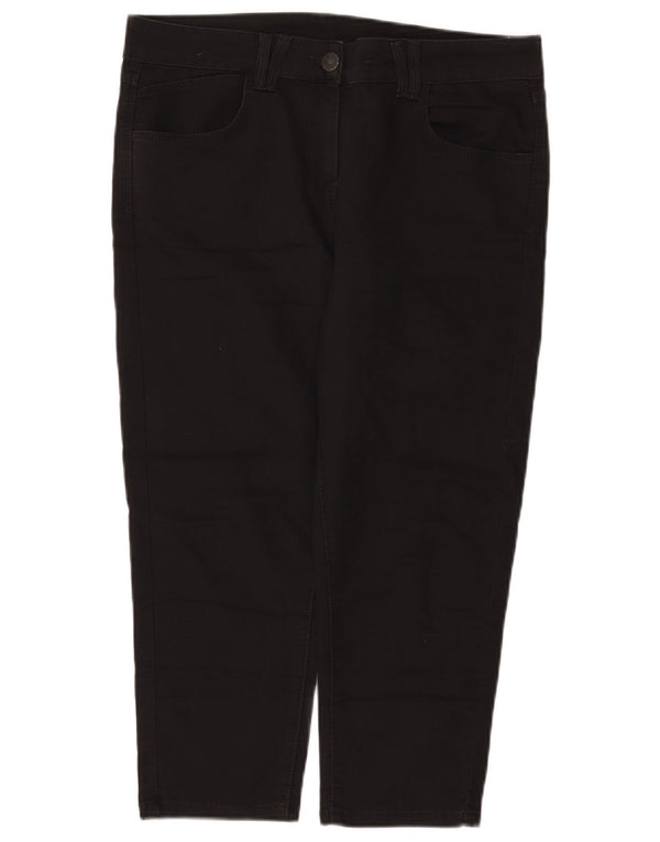 Marks & Spencer Γυναικεία Capri Jeans UK 16 Large W36 L22 Μαύρο βαμβακερό