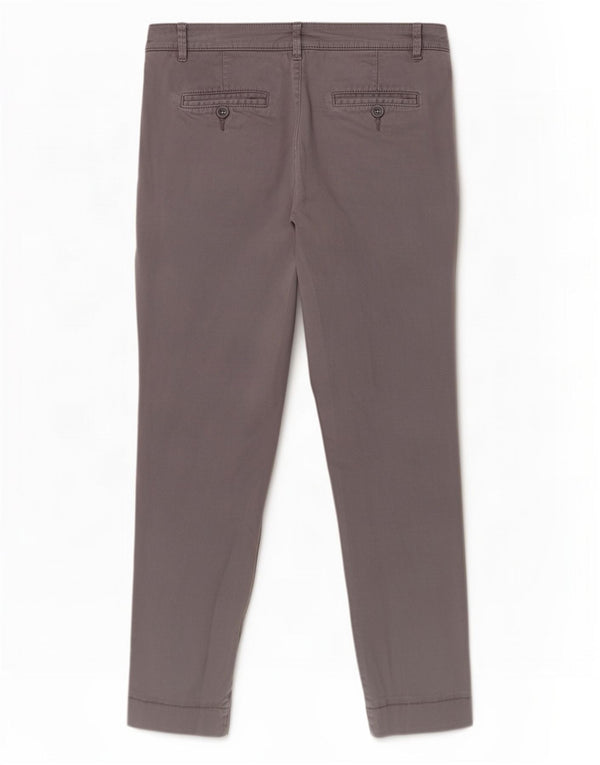 Benetton Γυναικείο Slim παντελόνι Chino UK 10 Small W30 L27 Γκρι βαμβακερό